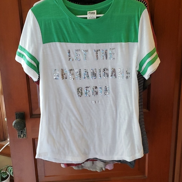 PINK Victoria's Secret Tops - St.patricks day tee
